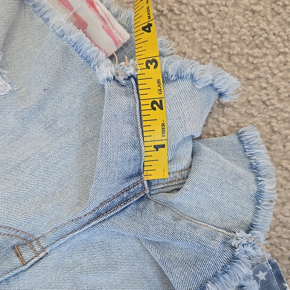 American Eagle Hi-Rise American Flag Festival Shortie Shorts Size 14 - Picture 7 of 7